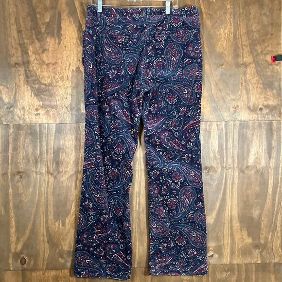 Vintage Tommy Hilfiger Womens Jeans Multi Paisley Corduroy Bootcut Stretch 16 - Picture 9 of 11